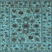 Square Oriental Light Blue Industrial Rug, urb2349lblu