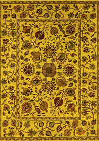 Oriental Yellow Industrial Rug, urb2349yw