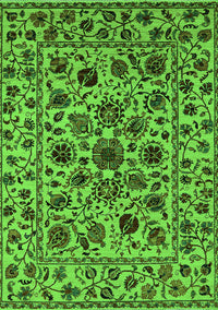 Oriental Green Industrial Rug, urb2349grn