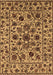 Machine Washable Oriental Brown Industrial Rug, wshurb2349brn