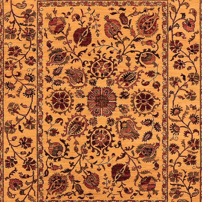 Machine Washable Oriental Orange Industrial Area Rugs, wshurb2349org
