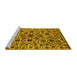 Sideview of Machine Washable Oriental Yellow Industrial Rug, wshurb2349yw