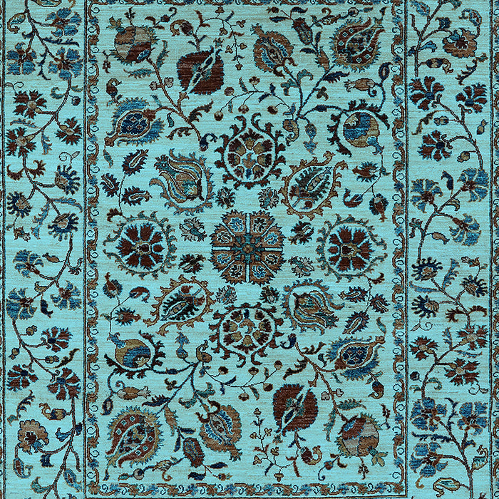 Oriental Light Blue Industrial Rug, urb2349lblu