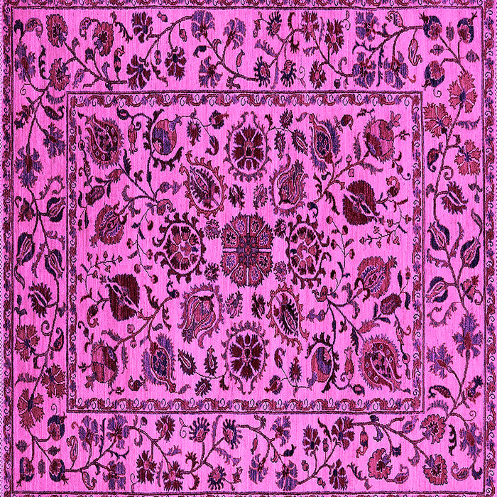 Square Oriental Pink Industrial Rug, urb2349pnk
