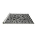 Sideview of Machine Washable Oriental Gray Industrial Rug, wshurb2349gry