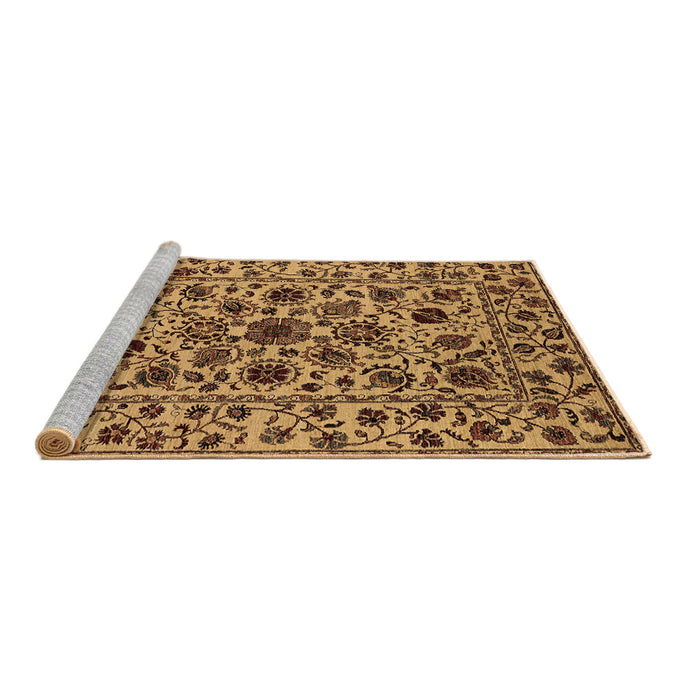 Sideview of Machine Washable Oriental Brown Industrial Rug, wshurb2349brn