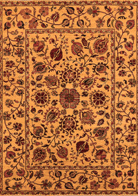 Oriental Orange Industrial Rug, urb2349org