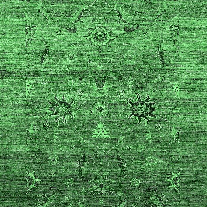 Machine Washable Oriental Emerald Green Industrial Area Rugs, wshurb2350emgrn