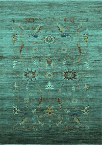 Oriental Turquoise Industrial Rug, urb2350turq