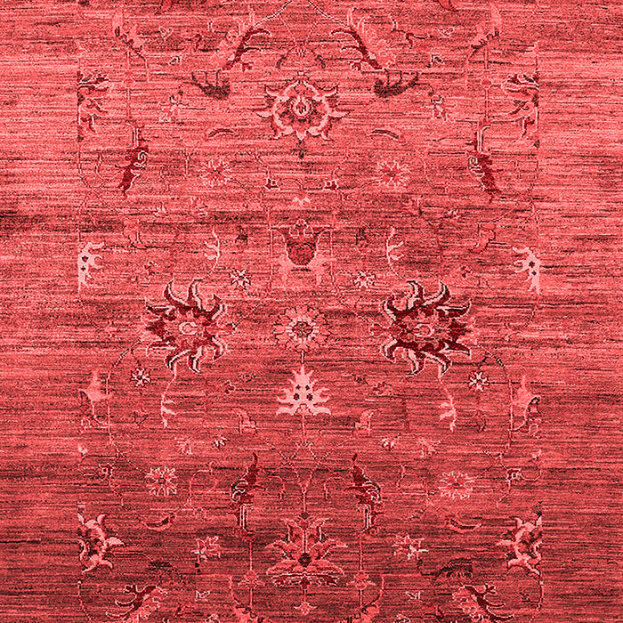 Machine Washable Oriental Red Industrial Rug, wshurb2350red