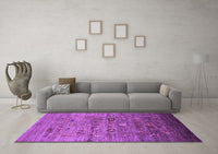 Machine Washable Oriental Purple Industrial Rug, wshurb2350pur