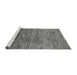 Sideview of Machine Washable Oriental Gray Industrial Rug, wshurb2350gry