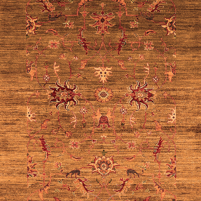 Machine Washable Oriental Orange Industrial Area Rugs, wshurb2350org