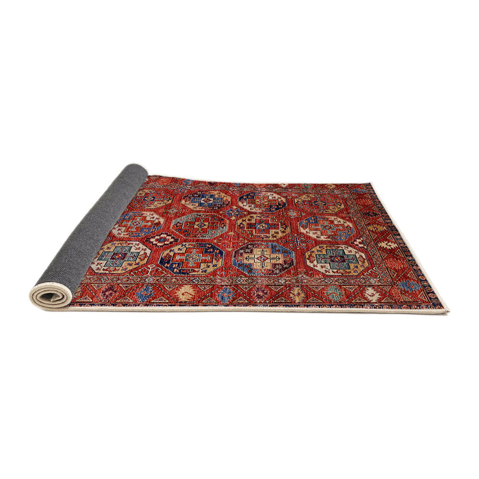 Sideview of Mid-Century Modern Red Oriental Rug, urb2351