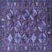 Square Oriental Blue Industrial Rug, urb2351blu