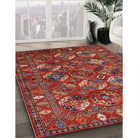 Mid-Century Modern Red Oriental Rug, urb2351