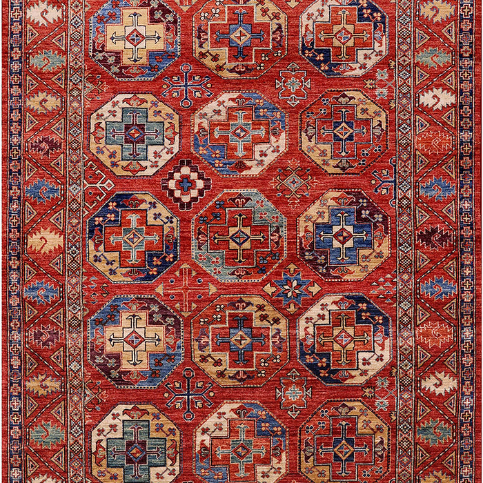 Machine Washable Industrial Modern Tomato Red Rug, wshurb2351