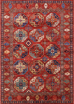 Mid-Century Modern Red Oriental Rug, urb2351