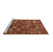 Sideview of Machine Washable Oriental Brown Industrial Rug, wshurb2351brn