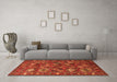 Machine Washable Oriental Orange Industrial Area Rugs in a Living Room, wshurb2351org