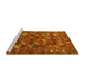 Sideview of Machine Washable Oriental Yellow Industrial Rug, wshurb2351yw