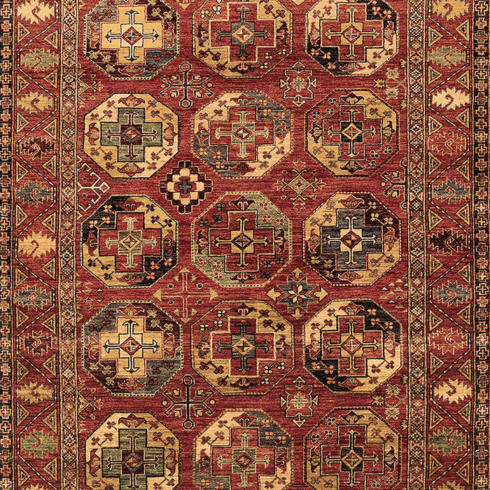 Machine Washable Oriental Brown Industrial Rug, wshurb2351brn