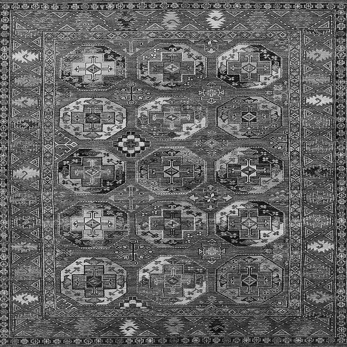 Square Oriental Gray Industrial Rug, urb2351gry