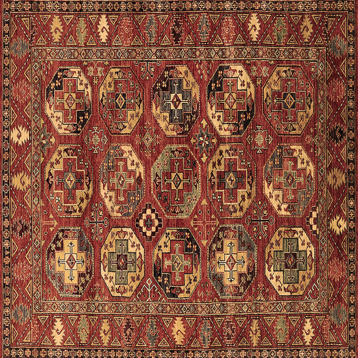 Square Oriental Brown Industrial Rug, urb2351brn
