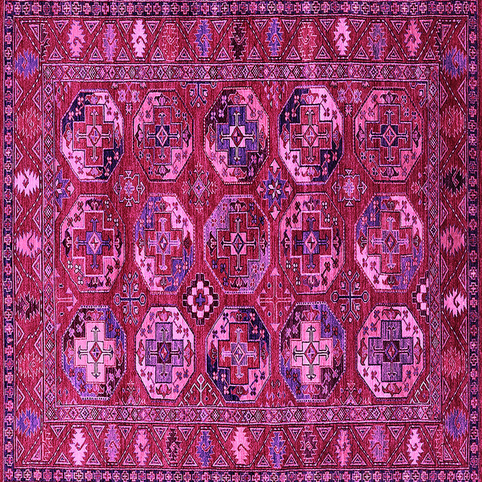Square Oriental Pink Industrial Rug, urb2351pnk