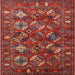 Square Mid-Century Modern Red Oriental Rug, urb2351