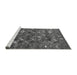 Sideview of Machine Washable Oriental Gray Industrial Rug, wshurb2351gry