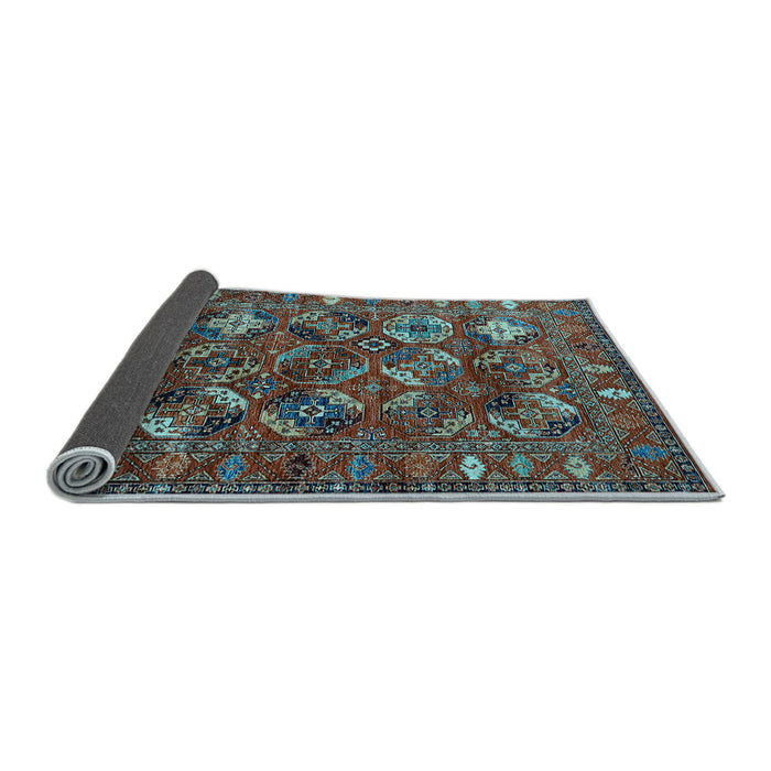 Sideview of Oriental Light Blue Industrial Rug, urb2351lblu