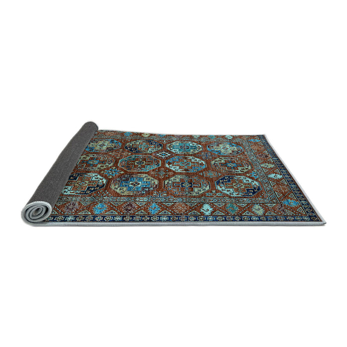Sideview of Oriental Light Blue Industrial Rug, urb2352lblu