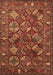 Machine Washable Oriental Brown Industrial Rug, wshurb2352brn