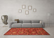 Machine Washable Oriental Orange Industrial Area Rugs in a Living Room, wshurb2352org