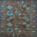 Square Oriental Light Blue Industrial Rug, urb2352lblu