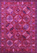 Machine Washable Oriental Pink Industrial Rug, wshurb2352pnk