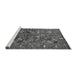 Sideview of Machine Washable Oriental Gray Industrial Rug, wshurb2352gry