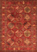 Machine Washable Oriental Orange Industrial Area Rugs, wshurb2352org