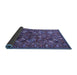 Sideview of Oriental Blue Industrial Rug, urb2352blu