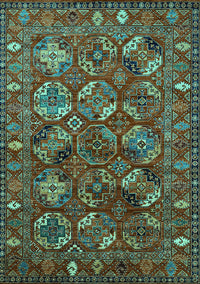 Oriental Turquoise Industrial Rug, urb2352turq