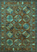 Oriental Turquoise Industrial Rug, urb2352turq