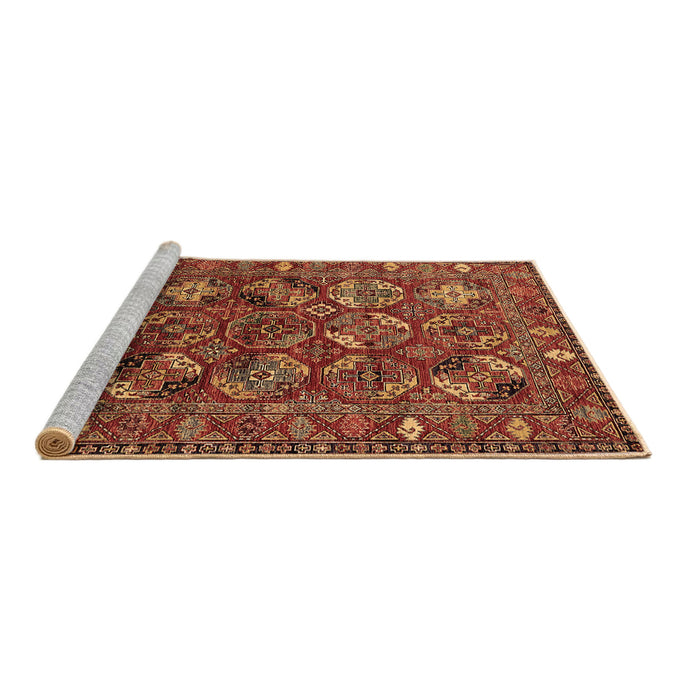 Sideview of Machine Washable Oriental Brown Industrial Rug, wshurb2352brn