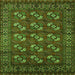 Square Oriental Green Industrial Rug, urb2353grn