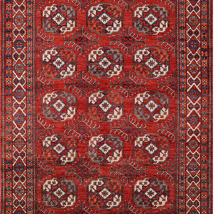Machine Washable Industrial Modern Tomato Red Rug, wshurb2353