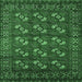 Square Oriental Emerald Green Industrial Rug, urb2353emgrn