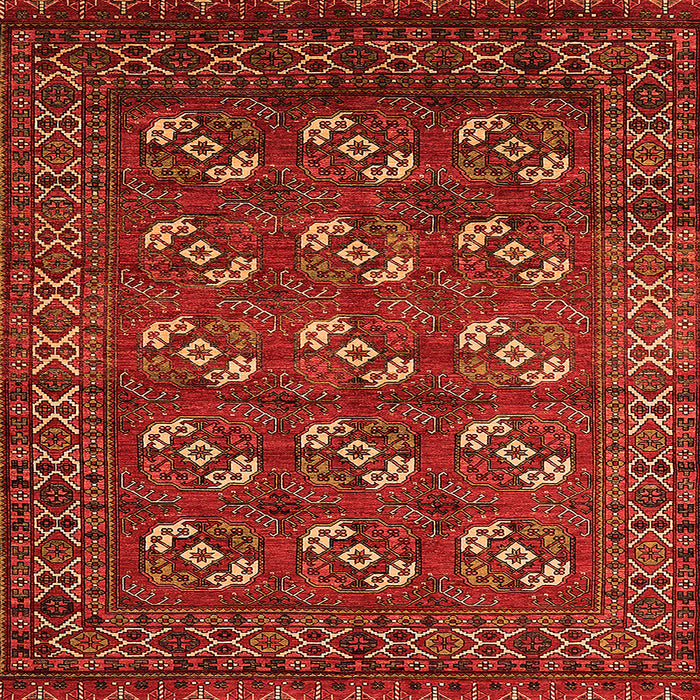 Square Oriental Orange Industrial Rug, urb2353org