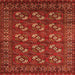 Square Oriental Orange Industrial Rug, urb2353org