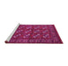 Sideview of Machine Washable Oriental Pink Industrial Rug, wshurb2353pnk