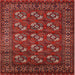 Square Machine Washable Industrial Modern Tomato Red Rug, wshurb2353